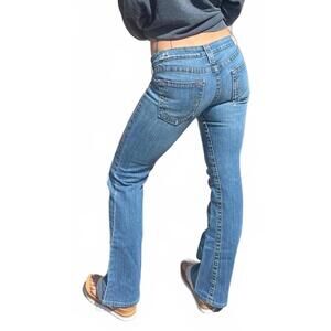True Religion Women’s 31 Bobby Wide Leg Jeans – RN#112790 Distressed Y2K Denim